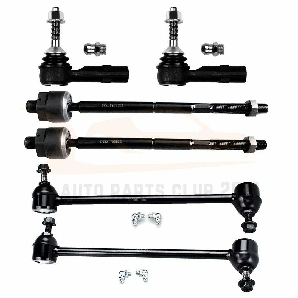 Set of 6 Inner Outer Tie Rods Sway Bars for Mercury Montego (2005–2007)