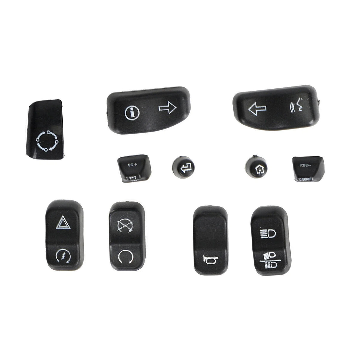 Control Switch Cap Buttons Set of 11 for Harley-Davidson Glide 2014-2019