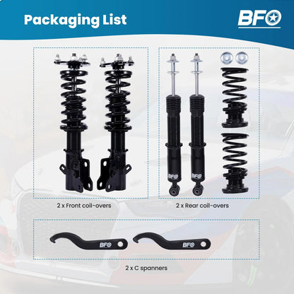 Suspension Struts Kit Adjustable Coilovers for Honda Civic 2006-2011