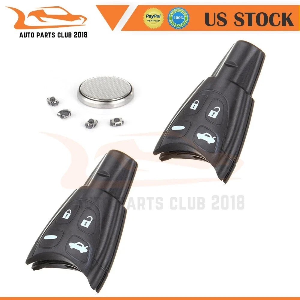 2X Keyless Key Fob Remote Case Shell for Saab 9-3 (2003–2008)