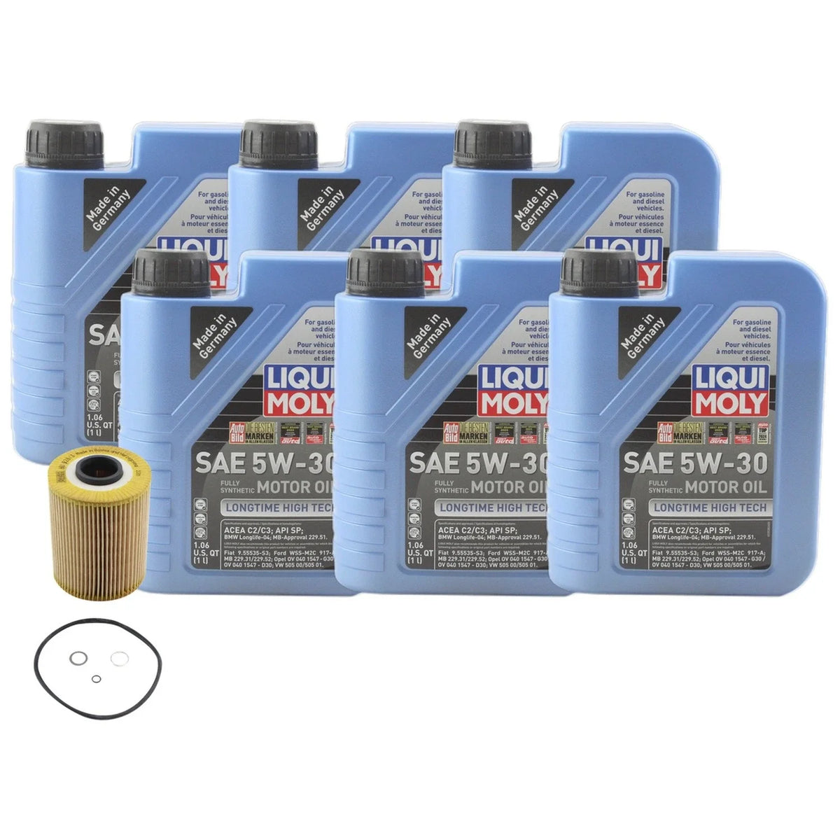 5W30 Engine Oil Change Kit 6L Liqui Moly Longtime HighTech for BMW E34 525i