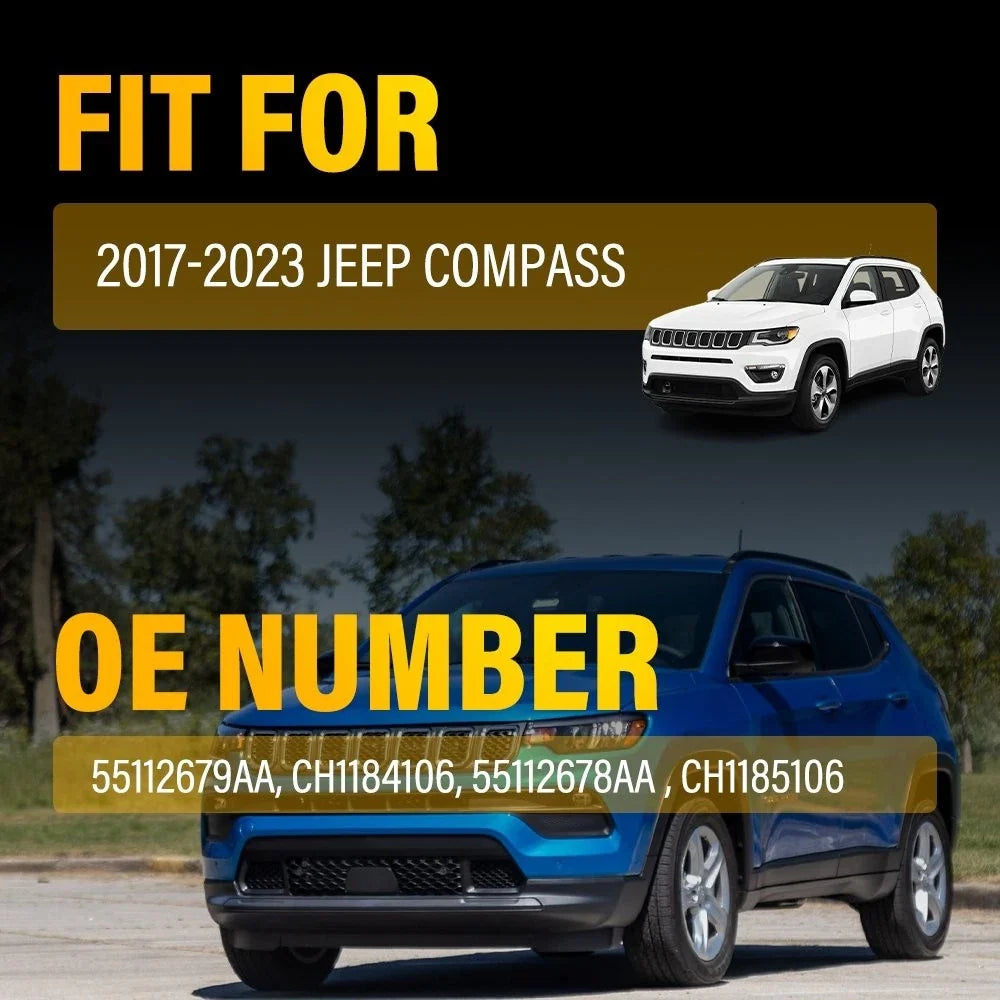 Rear Bumper Reflectors for Jeep Compass (2017–2023) CAPA EV Pair