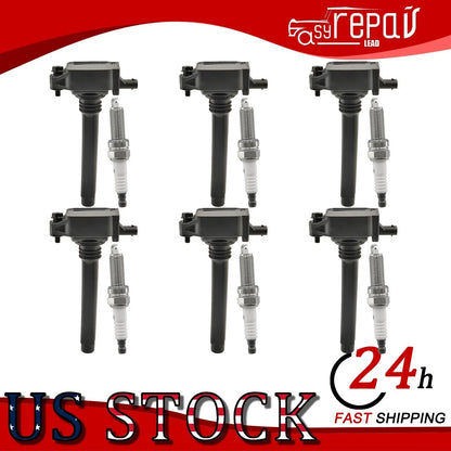 6 Ignition Coils + Spark Plugs for Ram 1500 / ProMaster 2500 C/V 2014-2023