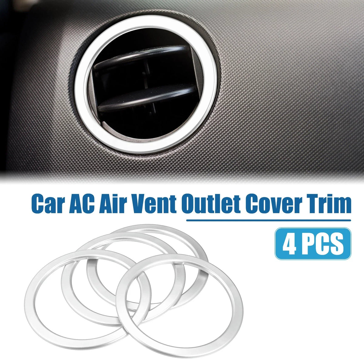 Set of 4 AC Air Vent Outlet Cover Ring Trim for Toyota Tundra (2014–2021)