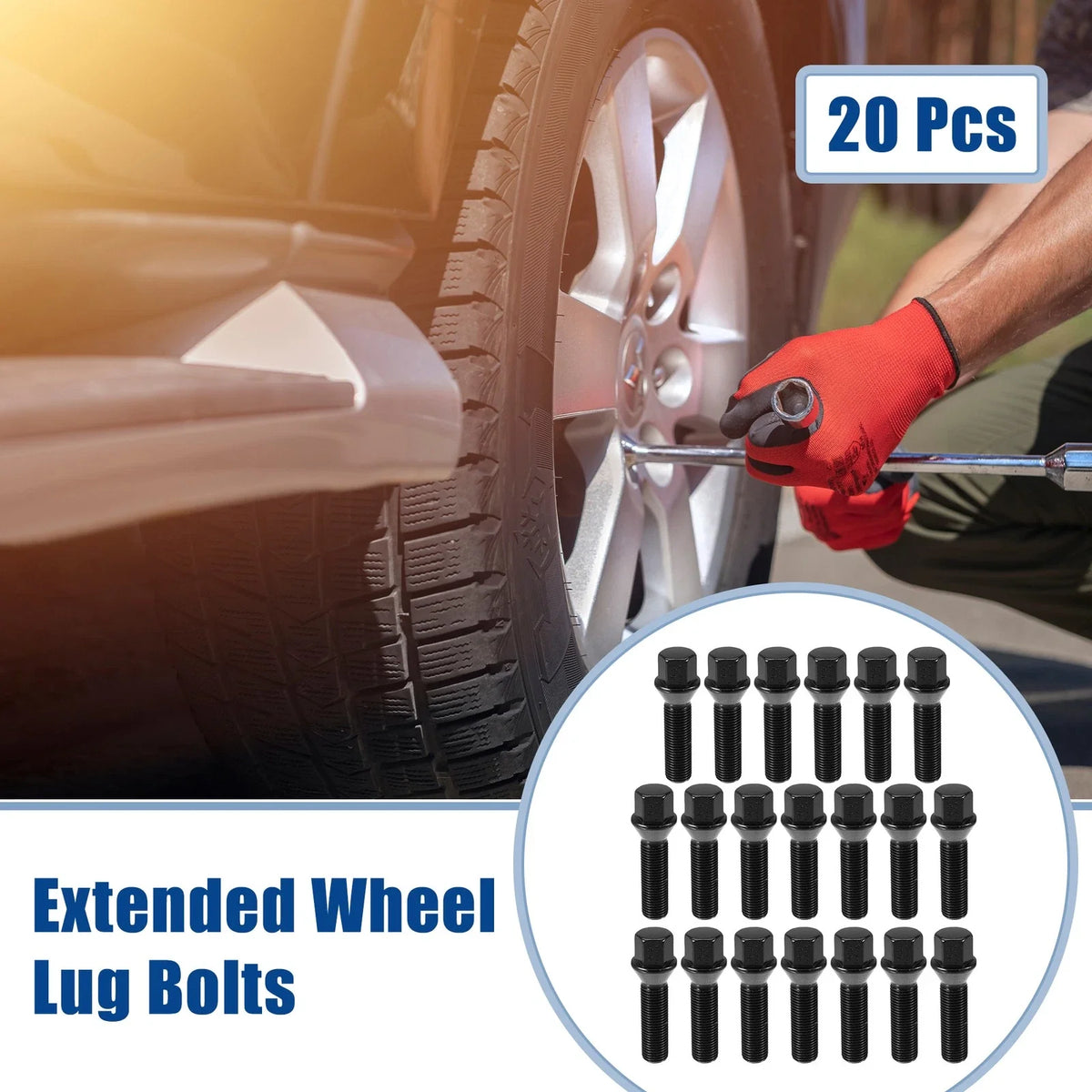 20pcs M14x1.5 Extended Wheel Lug Bolts for BMW X3 E83 (2004–2010)