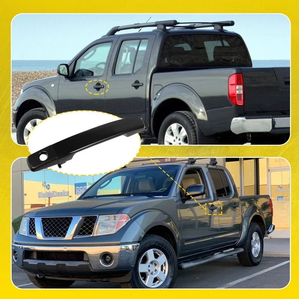 Textured Black Plastic Door Handle for Nissan Frontier 2005-2015 Front Left