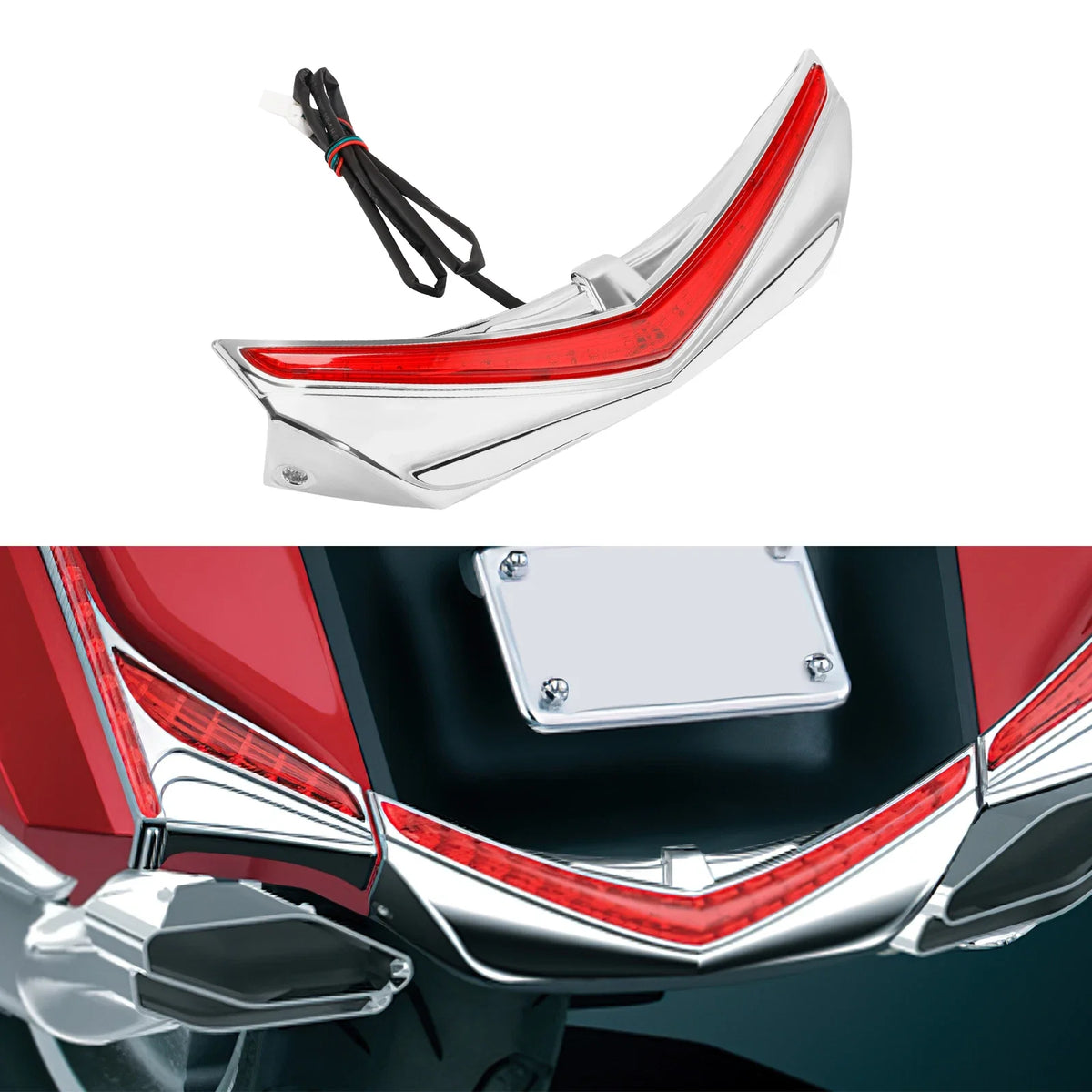 Rear Fender Tip with Run Brake Light for Honda Goldwing GL1800 (2012–2017) F6B (2013–2017)