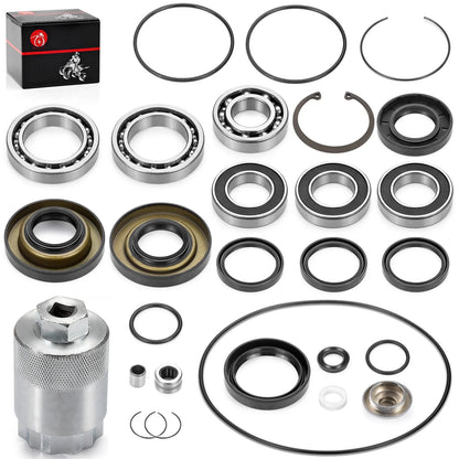 Rear Differential Seal and Bearing Kit w/Nut Tool for Honda Recon 250 2002-2023