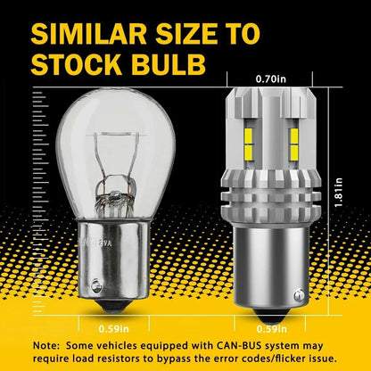 2X AUXITO 1156 7506 LED Bulbs for Reverse Backup Light (6000K)