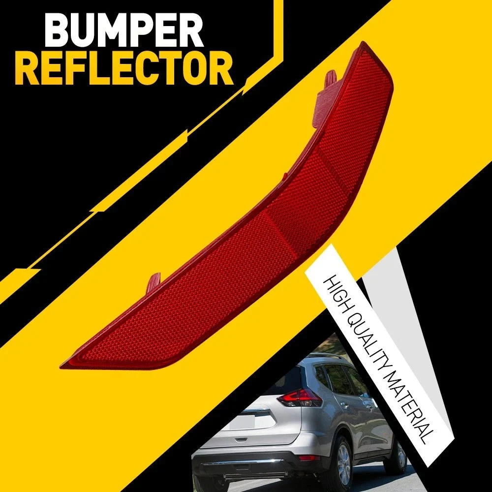 Set of 2 Rear Bumper Reflector Light Lamp Case for Nissan Rogue (2017–2020)