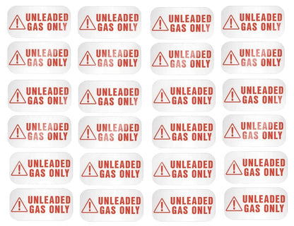 Unleaded Fuel Only Sticker - Weather Resistant for Universal Fit