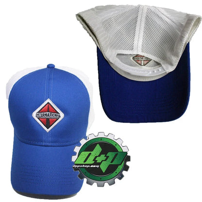 Blue and White Mesh Hat for International Truck (Diesel Gear)