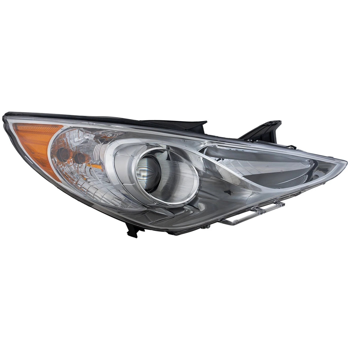 Passenger Side Headlight for Hyundai Sonata (2011–2014) Halogen, Chrome