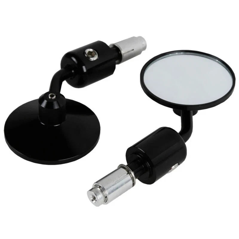 3" Round Handle Bar End Rearview Side Mirrors for Universal Motorcycle