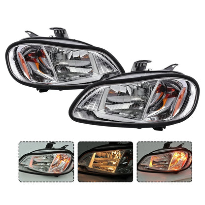 Chrome Headlamp Assemblies for Freightliner M2 & Thomas C2 Pair