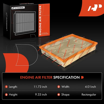2 Pack Engine Air Filters for L4 2.3L Ford Ranger (2019–2023)
