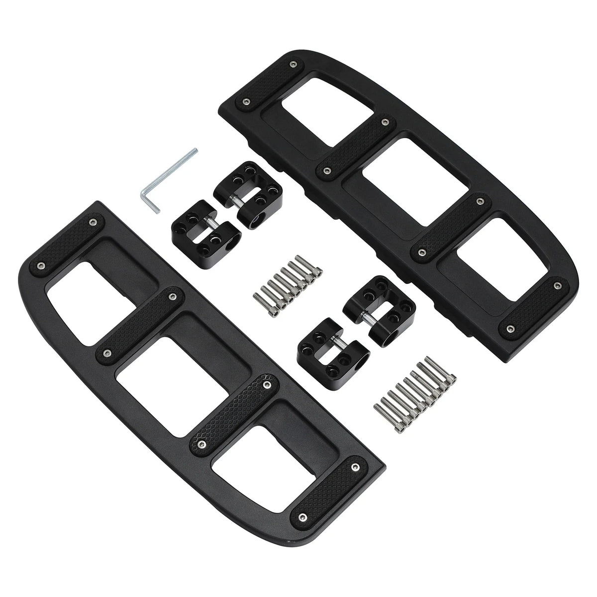 Matt Black Footboard Set for Harley Electra Glide/Road Glide (2009–Present)