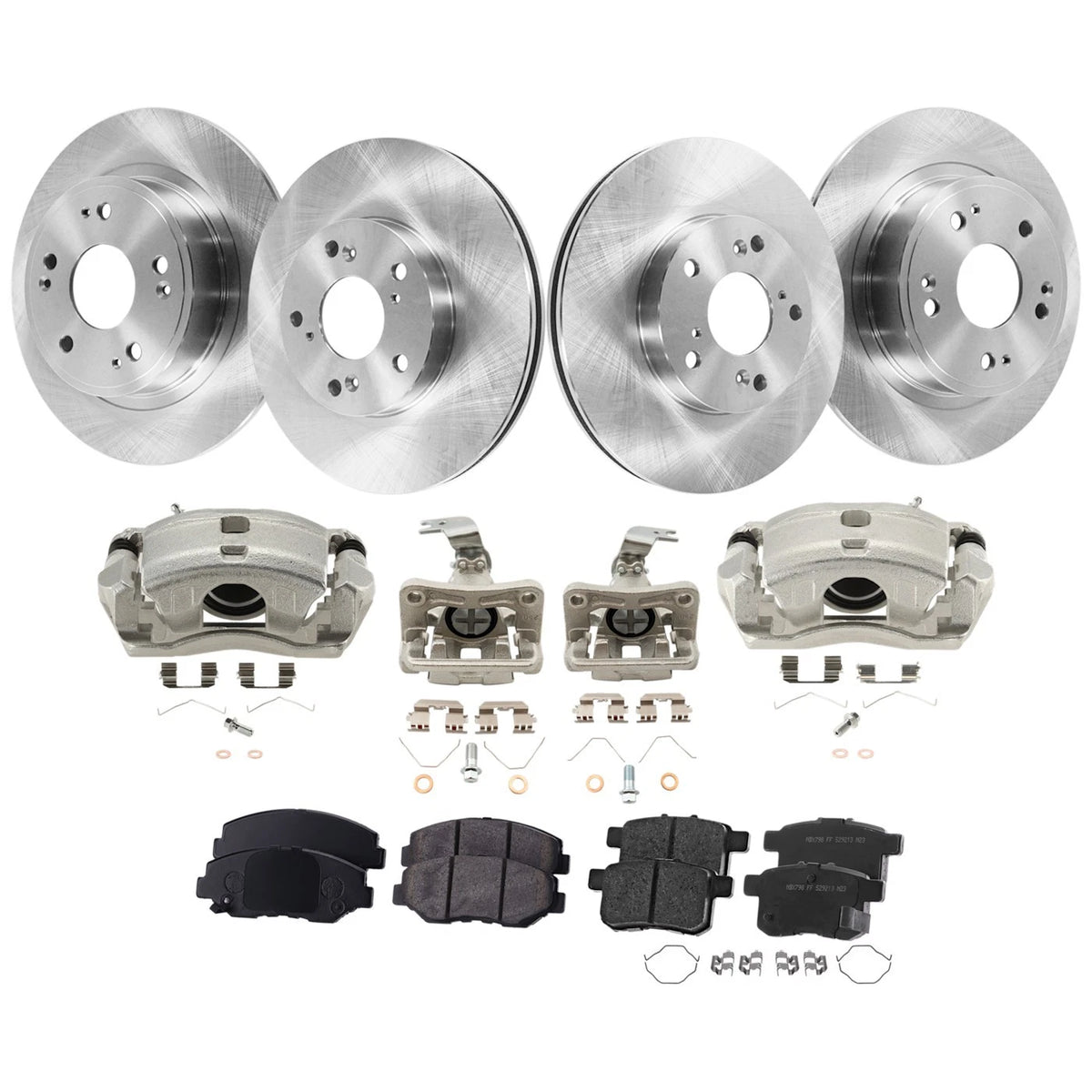 4-Wheel Brake Kit with Calipers for Honda Accord (2018–2023)
