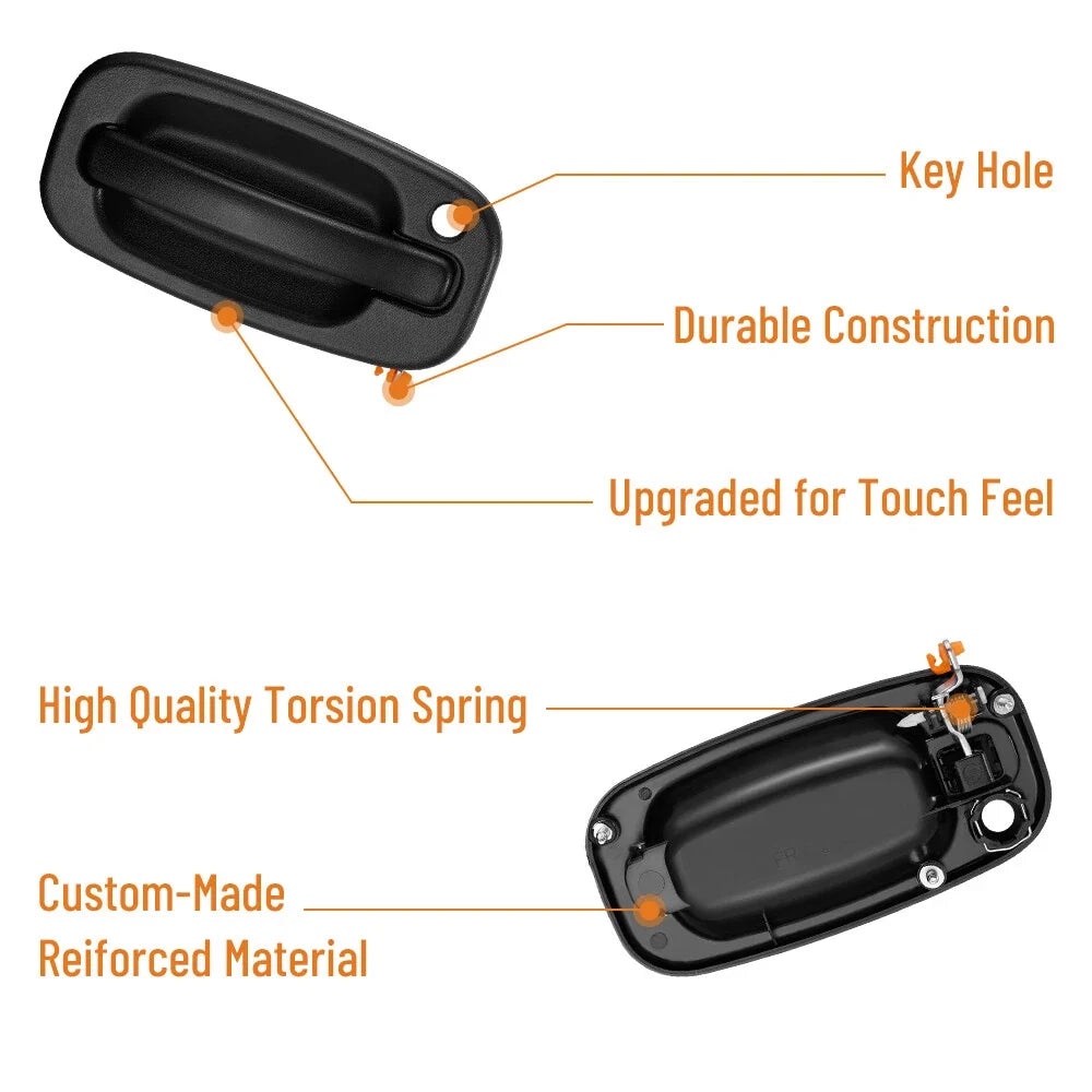 2-Pack Door Handles for GMC Sierra Chevy Silverado 1999-2007