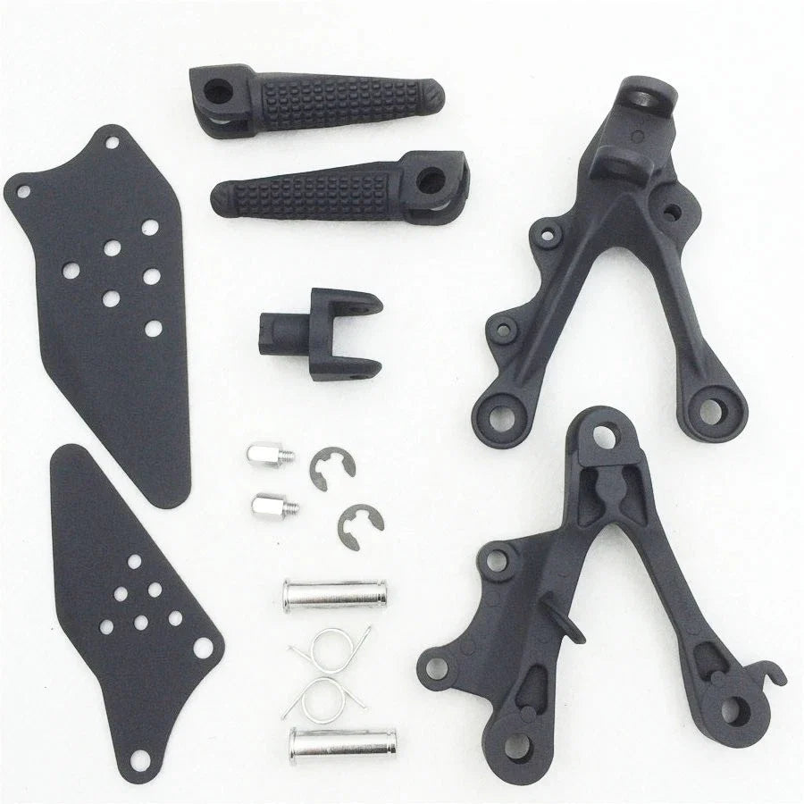 Silver Brackets for Foot Pegs - Kawasaki ZX6R (2009–2011)