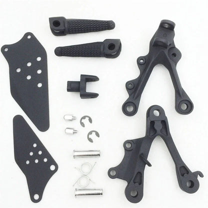 Silver Brackets for Foot Pegs - Kawasaki ZX6R (2009–2011)