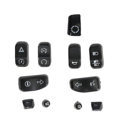 11 Pieces Control Switch Cap Buttons for Harley-Davidson Glide Road King (2014–2019) T9