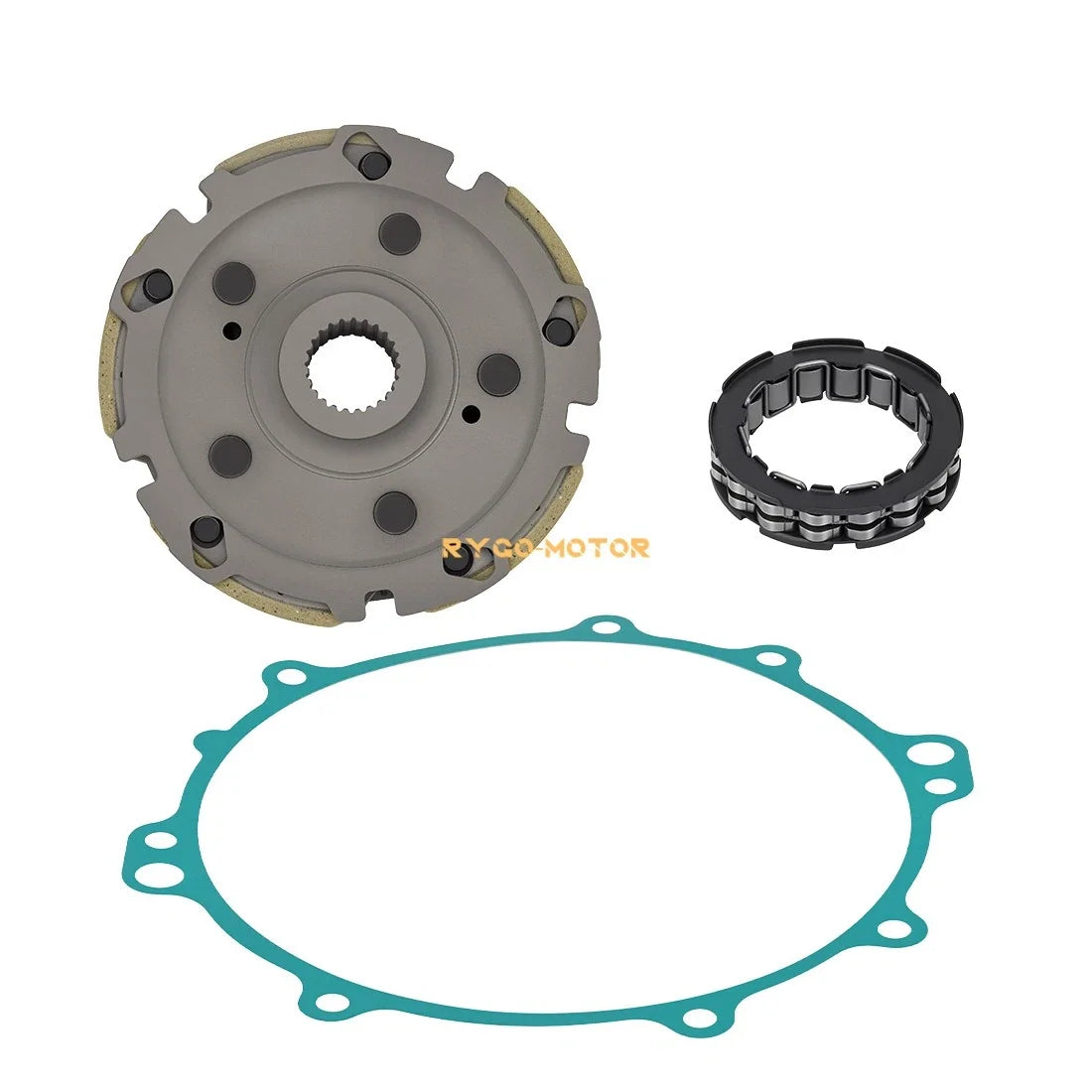 Wet Clutch Carrier & One Way Bearing & Gasket for Yamaha Kodiak Grizzly (400-450)