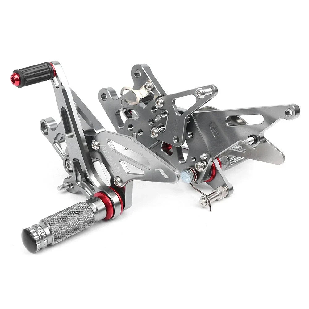 Rear Set of Foot Pegs for Honda CBR600RR 2009-2018 (Grey)