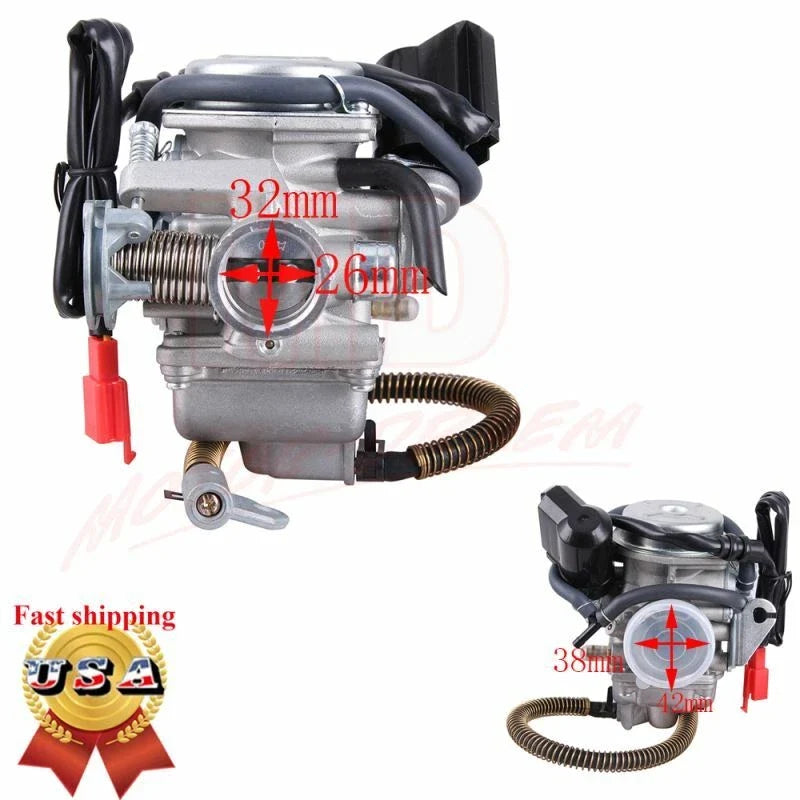 24mm GY6 Carburetor for Scooter 110CC 125CC 150CC (Roketa)