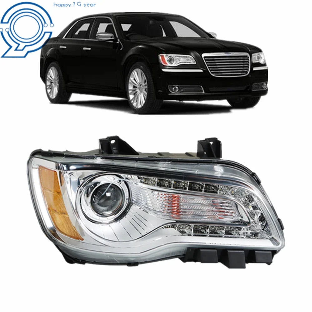 Halogen Right Headlight Assembly for Chrysler 300 (2011–2014) Clear Chrome