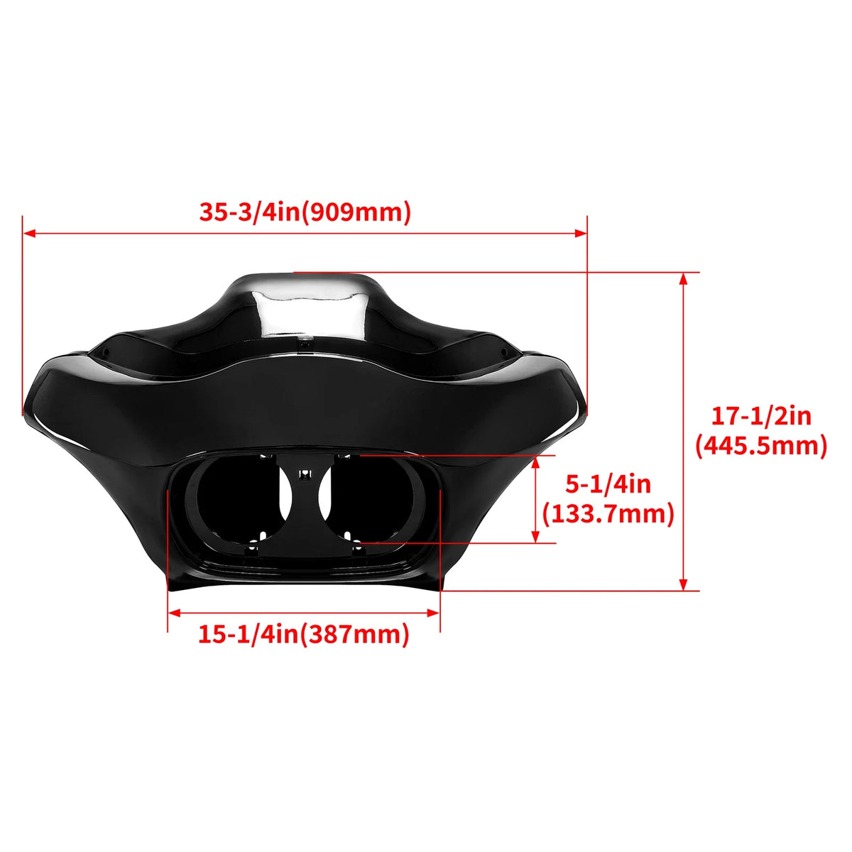 Inner & Outer Fairing for Harley Road Glide (1998–2013) - Vivid Black, ABS
