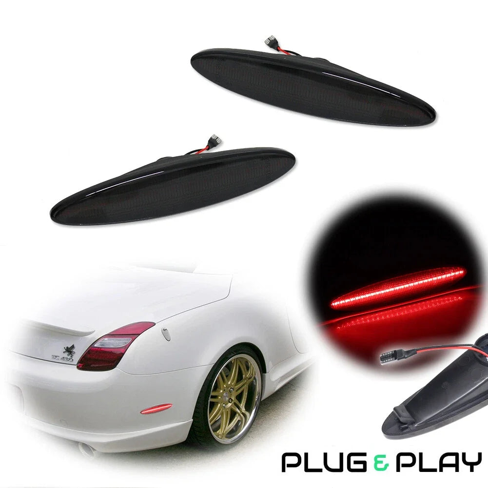 2X Red LED Rear Marker Lights for Lexus SC430 (2002–2010)
