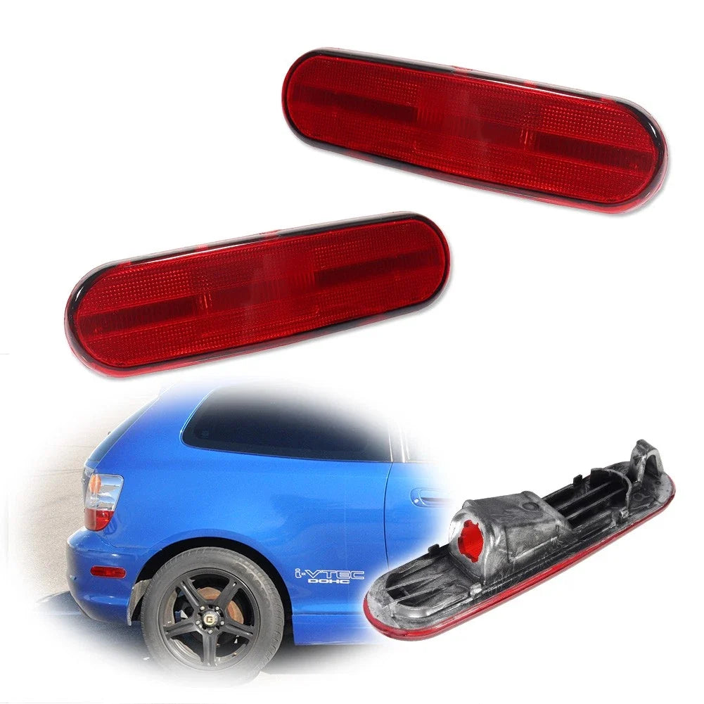 Rear Red Lens Side Marker Parking Light Kit for Honda Civic Si (2002–2005)