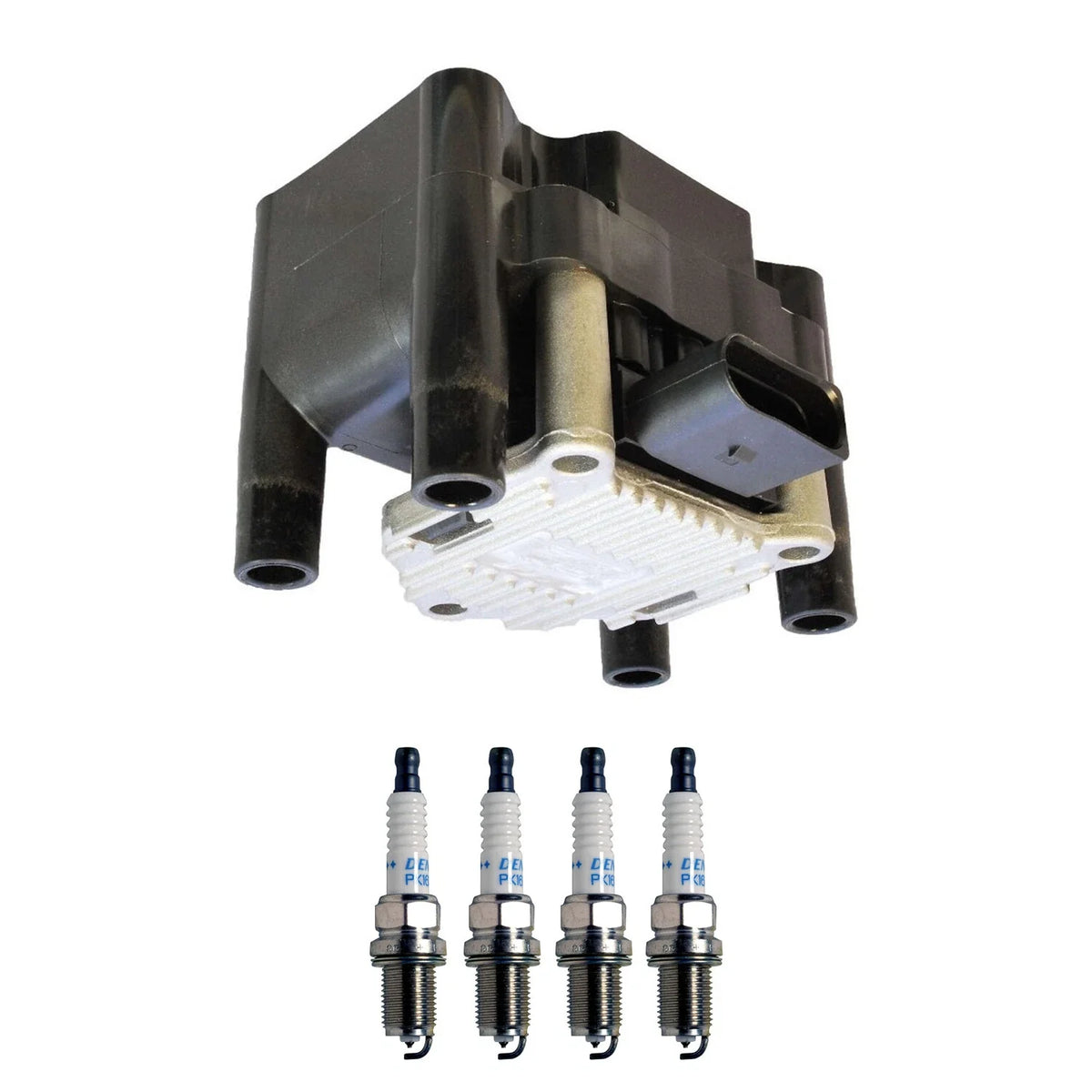 Set of 5 Ignition Coil & Double Platinum Spark Plug Kit for VW Golf Jetta (2000–2006)
