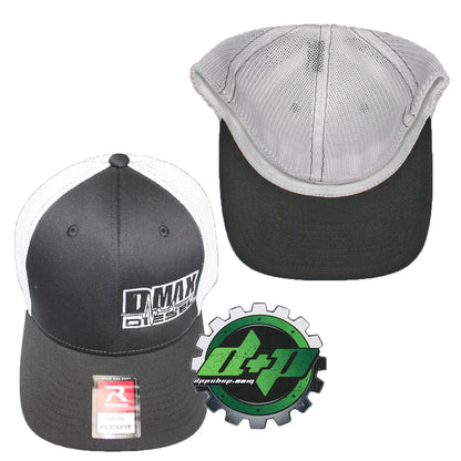 Duramax Diesel Hat for DMAX Truck (L/XL) - Black Flexfit White Mesh Back