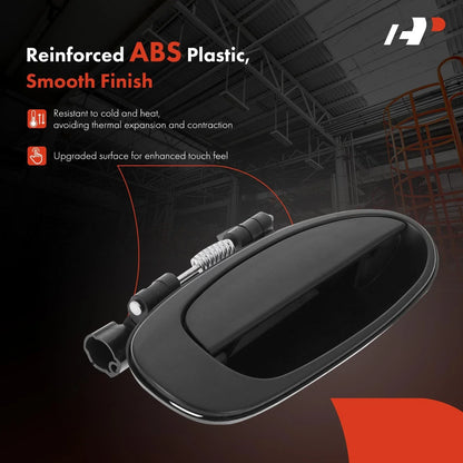 Rear Right Black Door Handle Replacement for Kia Sephia 1998-2000