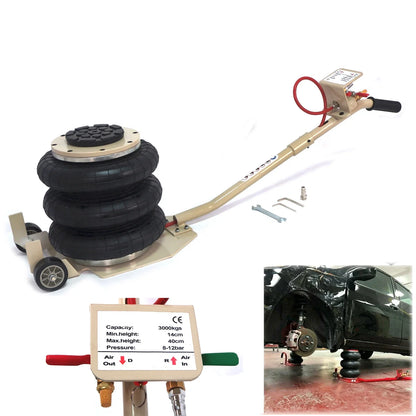 6600 LBS Capacity Triple Bag Air Go Jack for Heavy Duty Vehicles