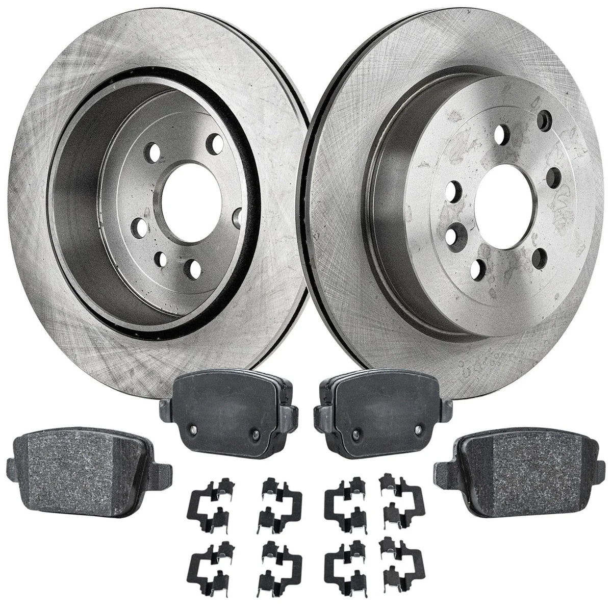 Disc Rotors and Rear Brake Pads Kit for Land Rover LR2 (2011-2012)