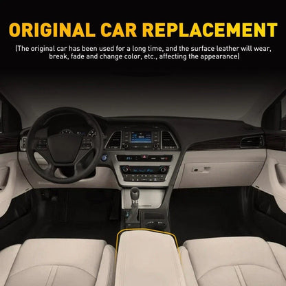 Beige Leather Armrest Cover Console Lid Skin for Hyundai Sonata 2015-2019