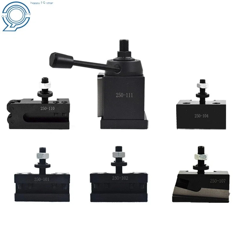 Set of 6 Wedge Type Tool Holders for Lathe 12"