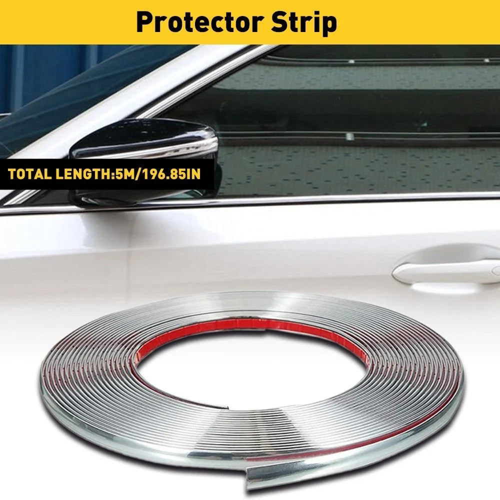 Bumper Protector Chrome Trim Molding Strip for Car Door Window EPY