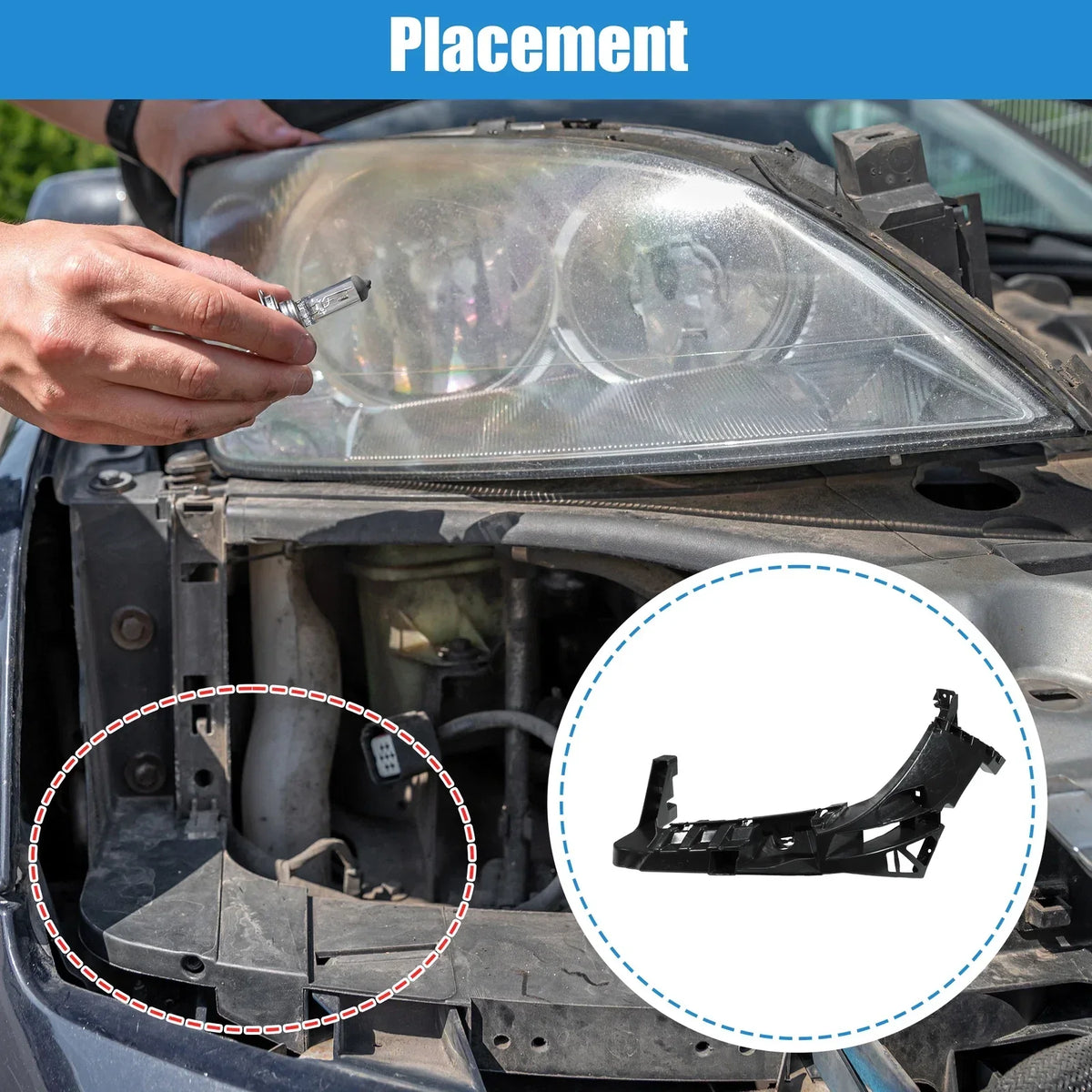 Headlight Bracket Left Side for Mercedes-Benz ML350 2012-2015
