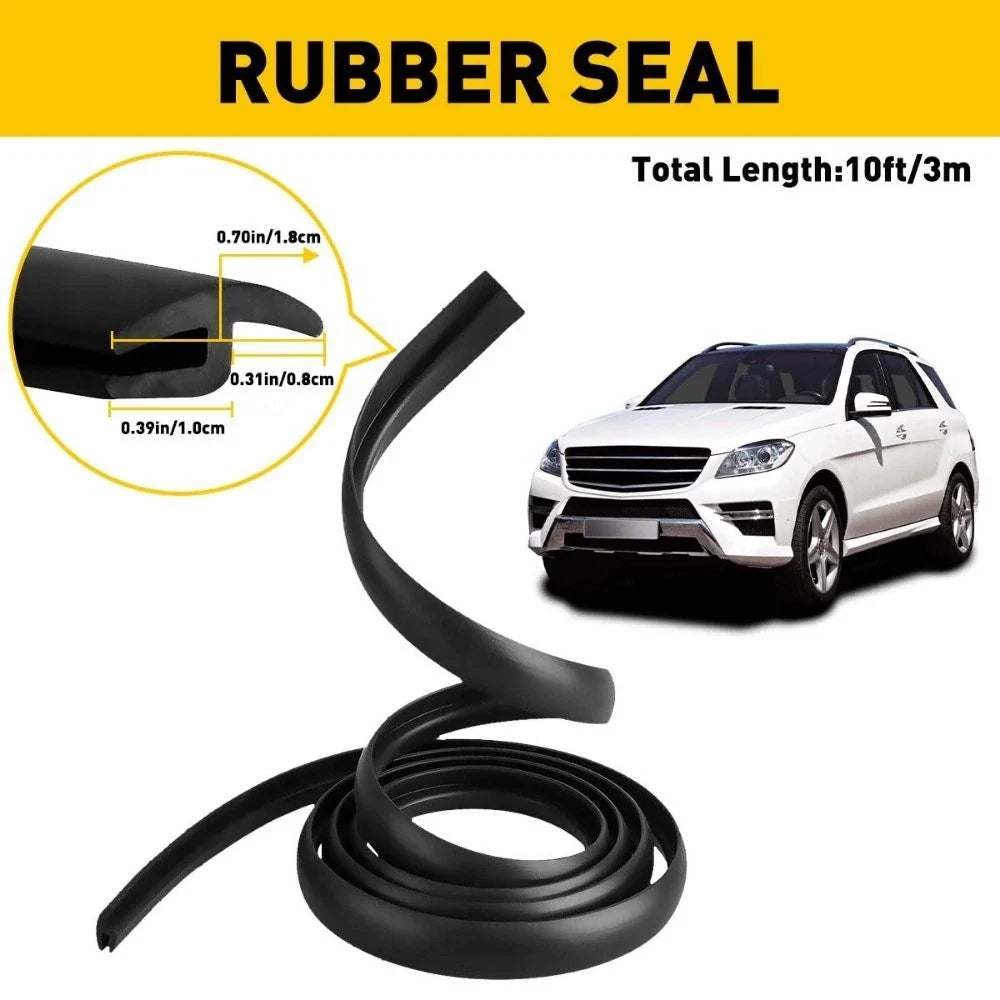 Windshield Rubber Seal Trim for Car Rear Window Guard 10ft/120"