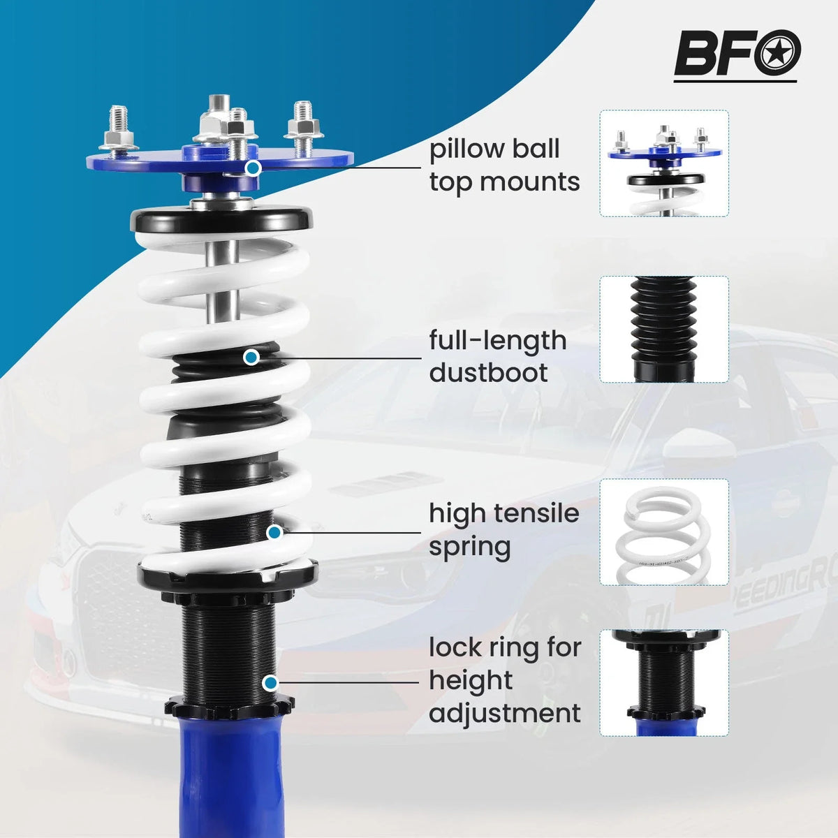 Coilovers Suspension Kit for 1995–1999 Mitsubishi Eclipse Shocks Struts