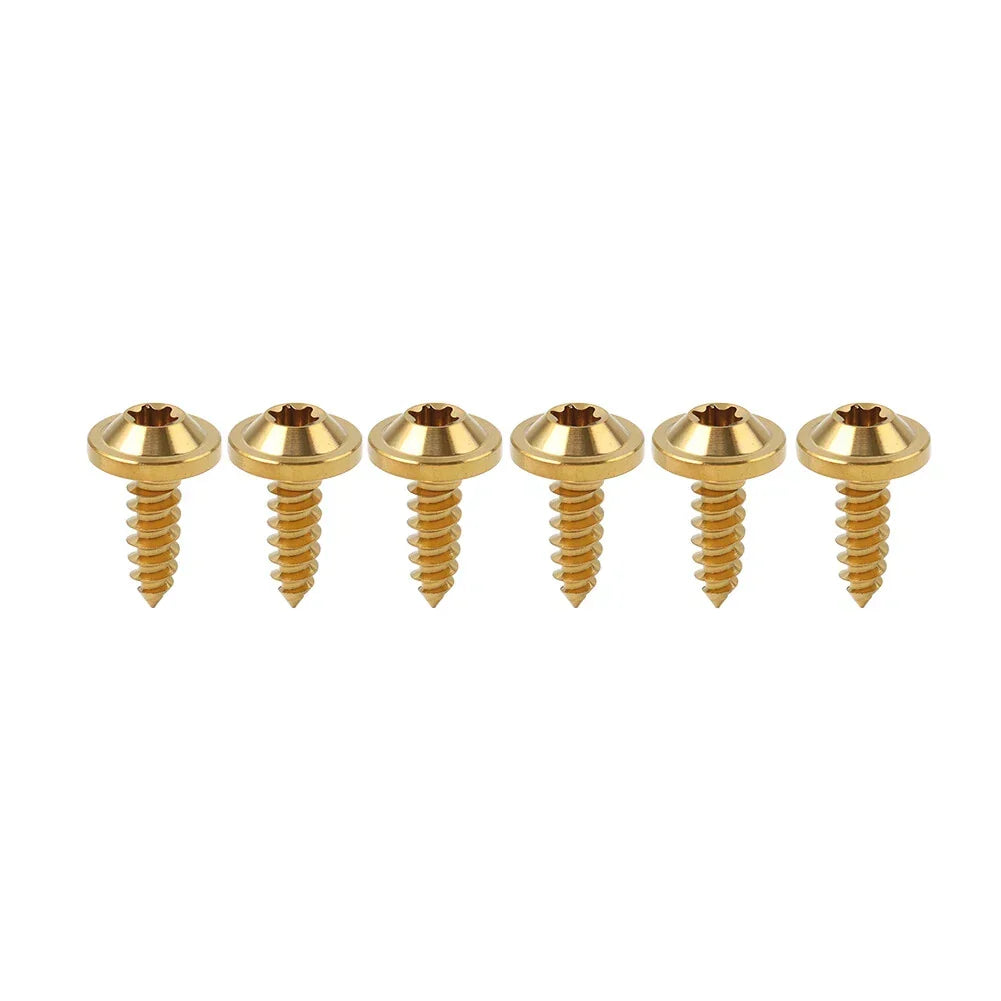6 Titanium Torx Head Self Tapping Screws M5x15mm