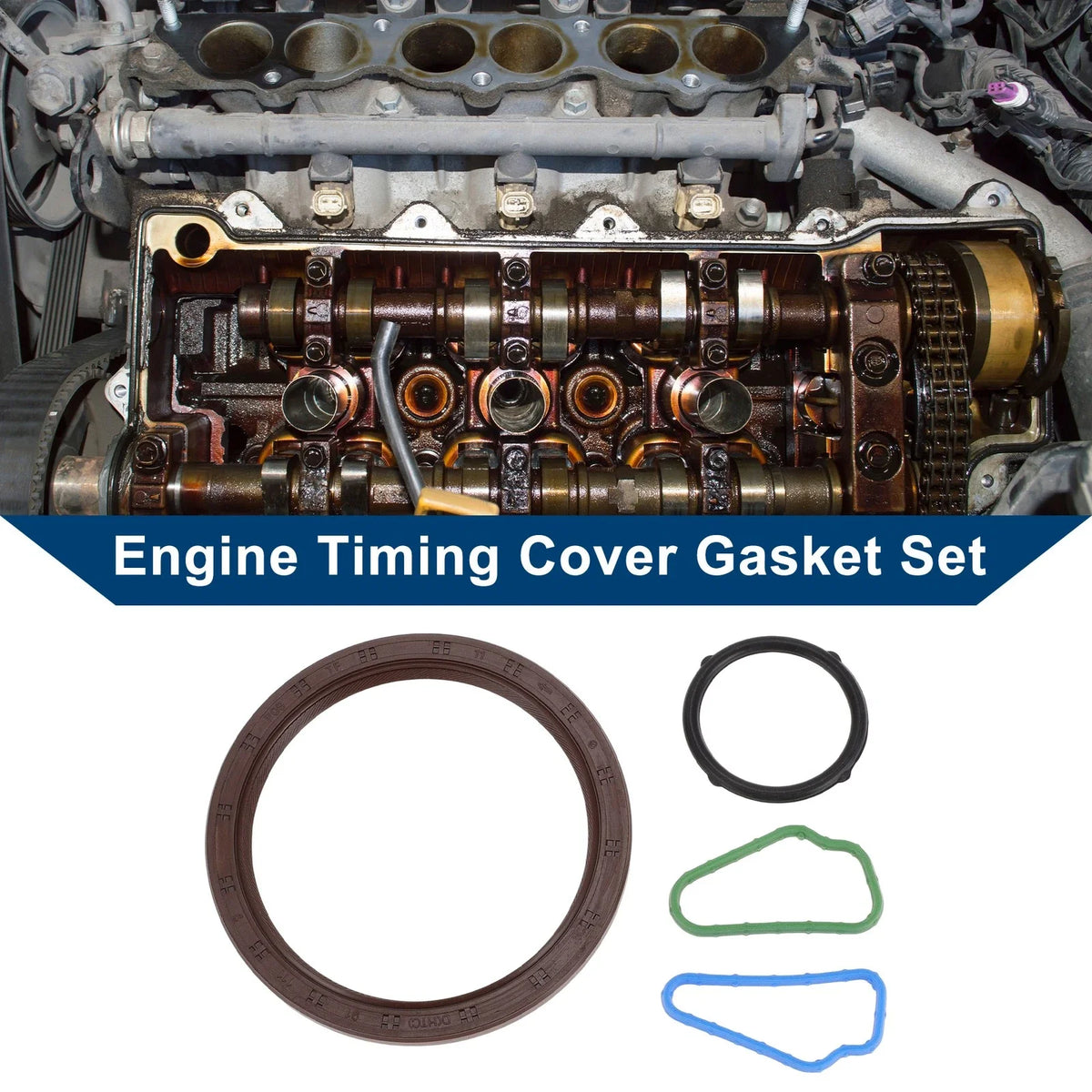 Engine Timing Cover Gasket Set JV5151 for Kia Amanti (2006–2016)