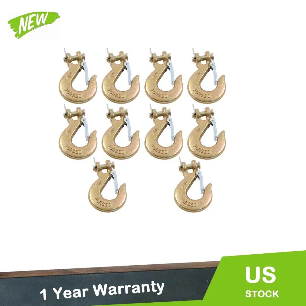 Set of 10 Clevis Slip Hooks for Heavy-Duty Applications (G70)