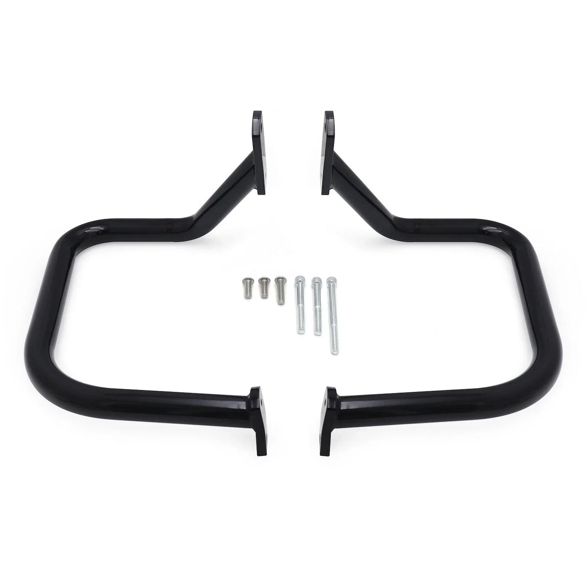Black 1.25" Rear Crash Bar Saddlebag Guard for Harley Softail 1997-2023