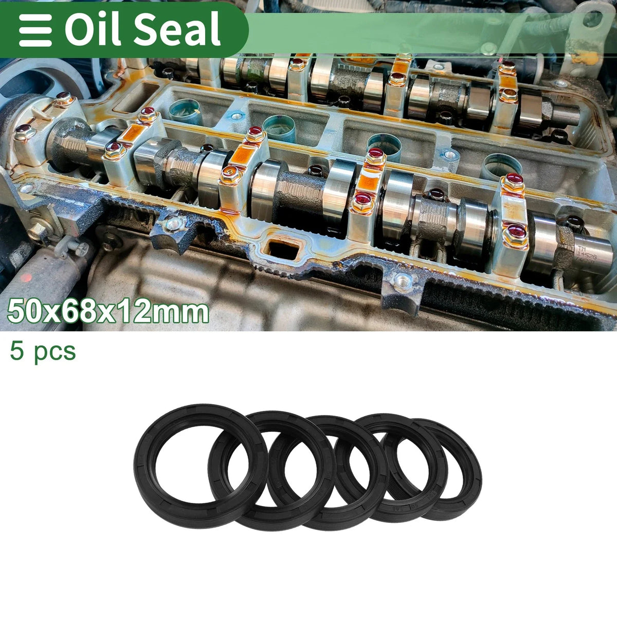 Oil Seal   - 50x68x12mm NBR Rubber High Pressure