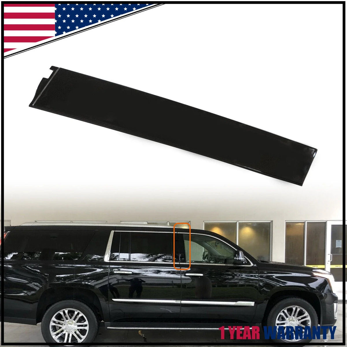 Front Door Molding Trim 926-242 for GMC Chevy Cadillac 2015-2020 Passenger Side